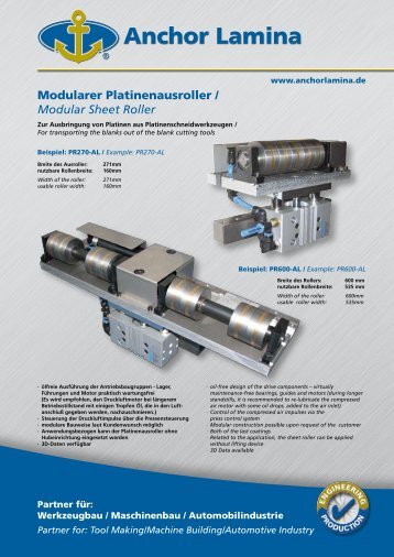 Modularer Platinenausroller / Modular Sheet Roller - Anchor Lamina