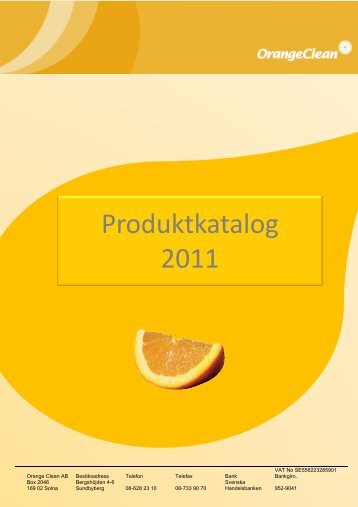 Produktkatalog 2011 - Orange Clean AB