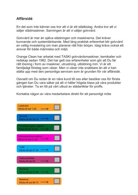 Produktkatalog 2011 - Orange Clean AB