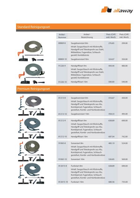 Verkaufspreisliste 2013 - Allaway