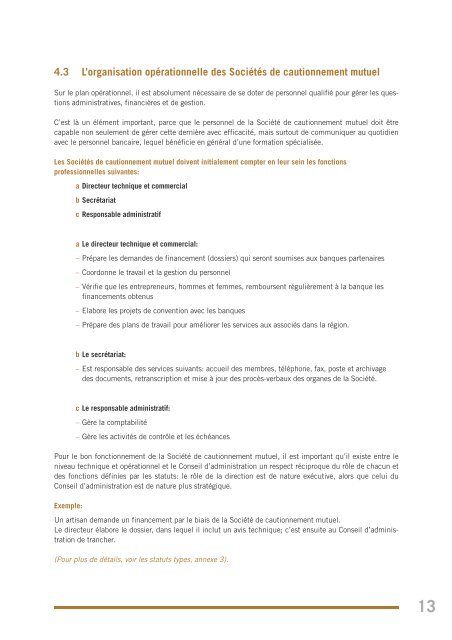 Les sociétés de cautionnement mutuel - International Labour ...