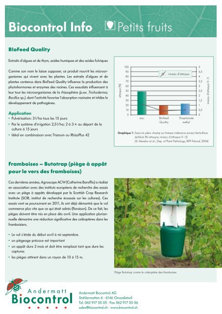Biocontrol Info Petits fruits Nr. 1/2011 - Andermatt Biocontrol AG