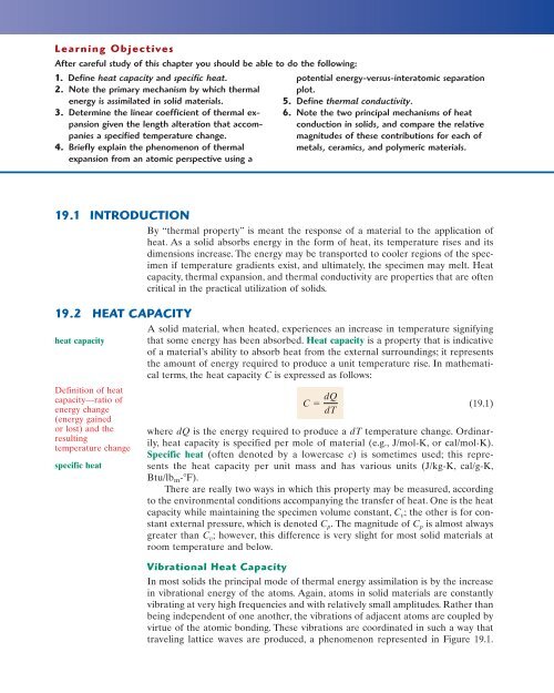 Chapter 19 Thermal Properties