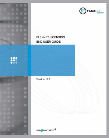 FLEXnet Licensing End User Guide (pdf) - Accelrys
