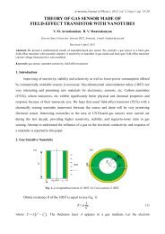 theory of gas sensor made of field-effect transistor with nanotubes