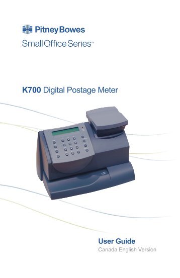 K700 Digital Postage Meter - Pitney Bowes Canada