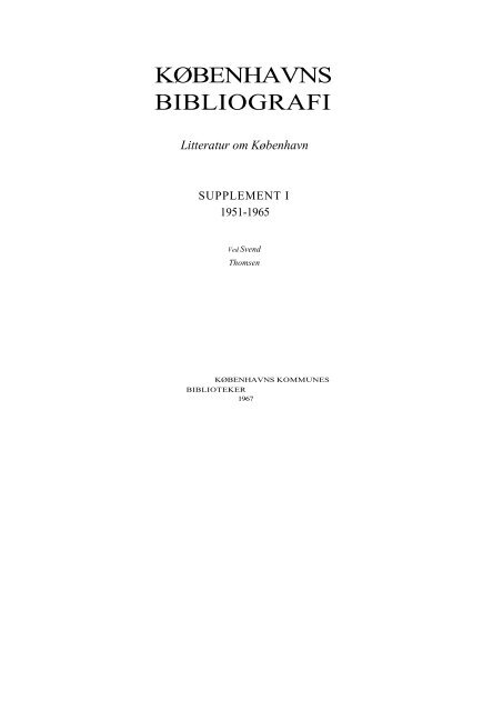 Københavns bibliografi : Supplement 1951-1965 (pdf)