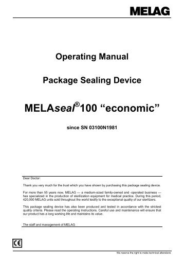 MELAseal 100 “economic” - Mediq Danmark A/S