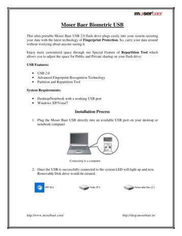 Moser Baer Biometric USB