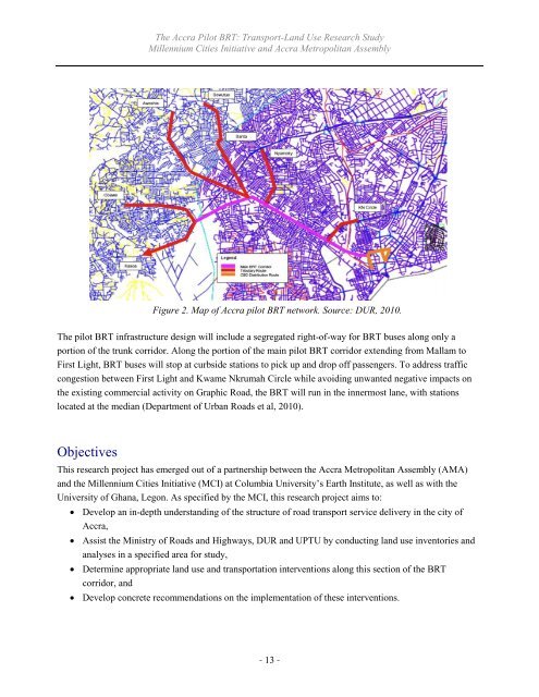 Transport-Land Use Research Study - Millennium Cities Initiative ...