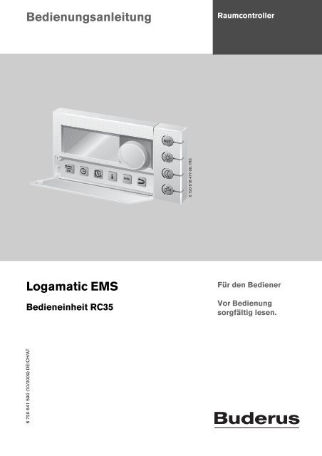 Bedienungsanleitung Logamatic Ems Buderus
