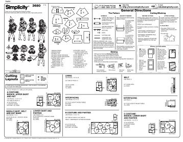 3680 Cutting Layouts General Directions - PrintSew