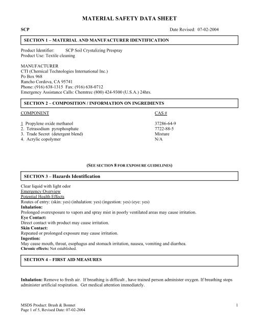 SCP (Soil Crystallizing Pre-Spray) - Action Chemical