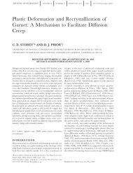 Plastic Deformation and Recrystallization of Garnet: A Mechanism to ...