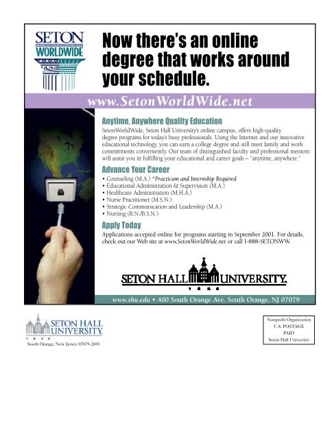 Seton Hall Magazine, Summer 2001 - TLTC Blogs - Seton Hall ...