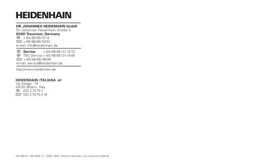 0 - heidenhain - DR. JOHANNES HEIDENHAIN GmbH