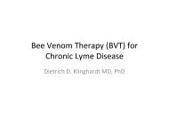 Bee Venom Therapy (BVT) for Chronic Lyme Disease