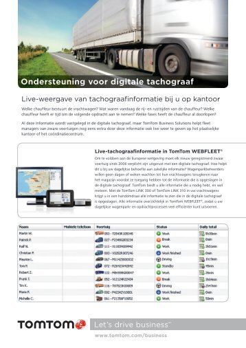 Ondersteuning voor digitale tachograaf - TomTom Business Solutions