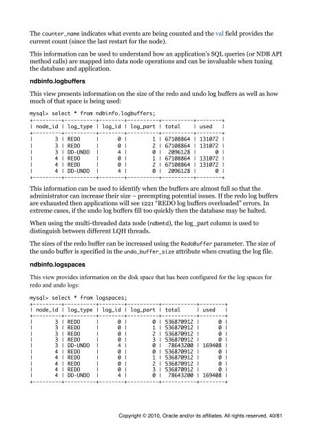 MySQL Cluster Tutorial - cdn.oreillystatic.com