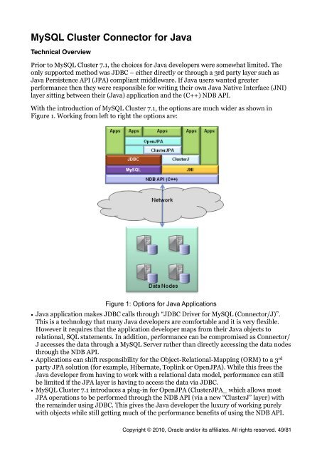 MySQL Cluster Tutorial - cdn.oreillystatic.com