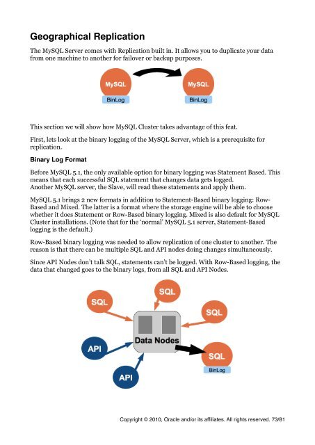 MySQL Cluster Tutorial - cdn.oreillystatic.com