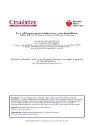 Use of Radiofrequency Current to Ablate Accessory ... - Circulation