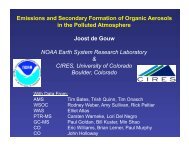Emissions and Secondary Formation of Organic Aerosols in the ...