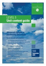 Unit content guide - The Chartered Institute of Purchasing and Supply