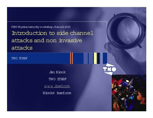 Introduction to side channel attacks and non invasive attacks