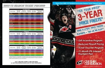 playoff pricing brochure carolina hurricanes