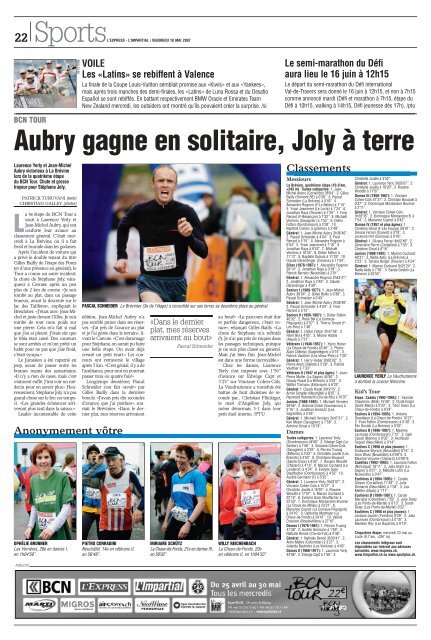 Edition du 18 mai 2007