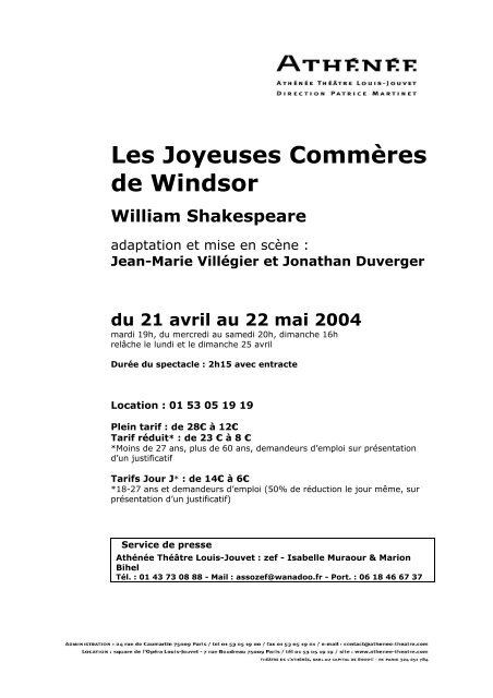 Joyeuses Commères de Windsor