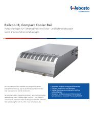 Produktdatenblatt Railcool R, Compact Cooler Rail - Webasto