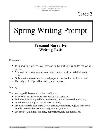 Spring Writing Prompt - Garden Grove Unified School District