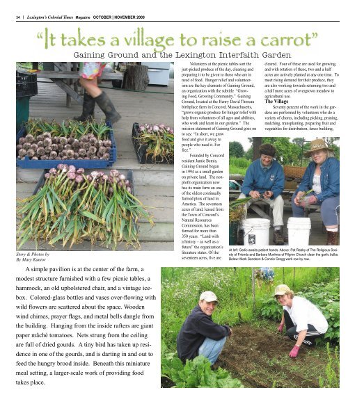 Lexington Interfaith Garden - Colonial Times Magazine