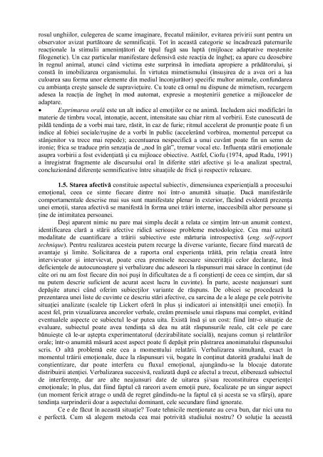 PROCESELE AFECTIVE 1. Delimitări conceptuale. Natura procesuală