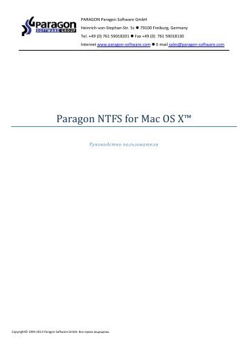 Paragon NTFS for Mac OS X™ - Download