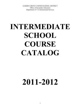 INTERMEDIATE SCHOOLS - Garden Grove Unified School District