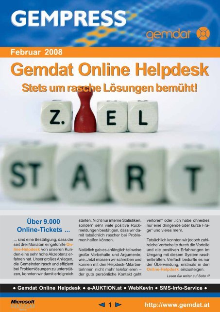 Gemdat Online Helpdesk Gemdat Online Helpdesk - Gemdat OÖ