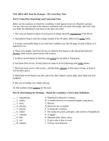 Canterbury tales essay topics