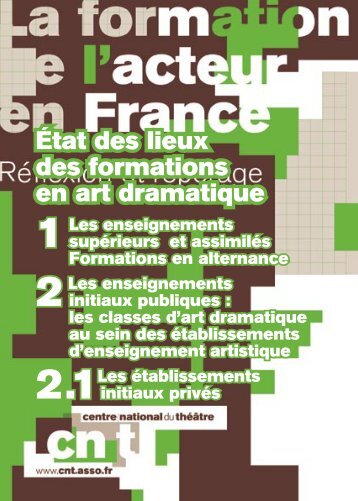 État des lieux des formations en art dramatique