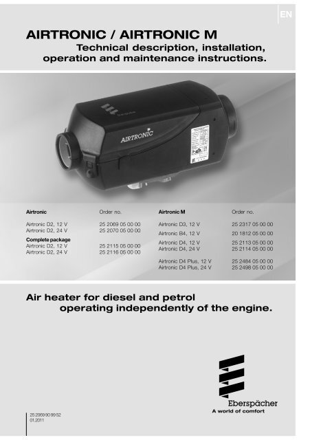 AIRTRONIC / AIRTRONIC M - Eberspacher