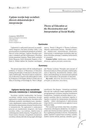 Full text - VPU biblioteka - Vilniaus pedagoginis universitetas