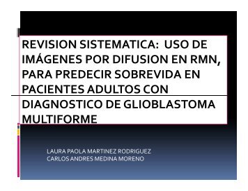 imágenes por difusion en rm para evaluar respuesta al tratamiento ...