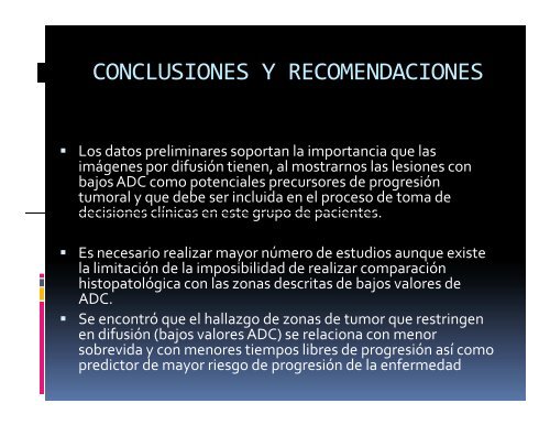 imágenes por difusion en rm para evaluar respuesta al tratamiento ...