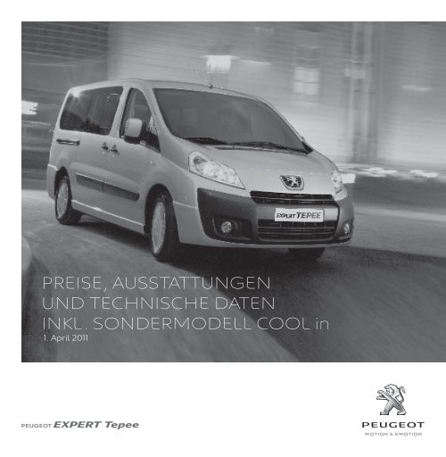 PEUGEOT Expert Tepee - Preisliste