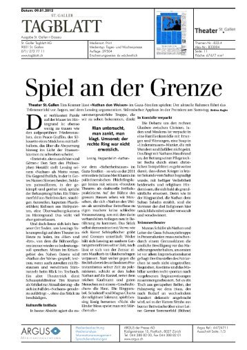 Spiel an der Grenze - Theater St. Gallen