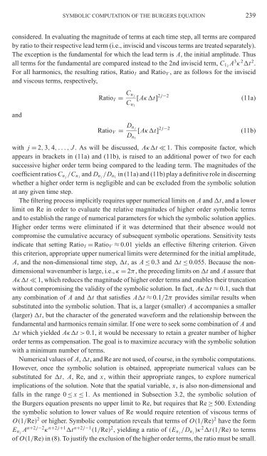 A Preliminary Study of the Burgers Equation with Symbolic ...