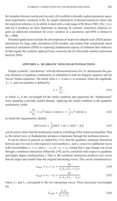 A Preliminary Study of the Burgers Equation with Symbolic ...