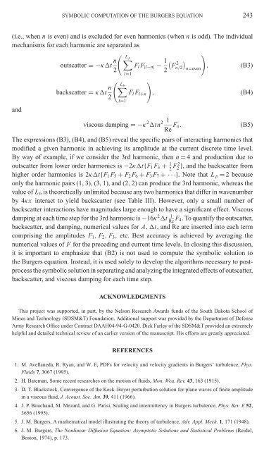 A Preliminary Study of the Burgers Equation with Symbolic ...